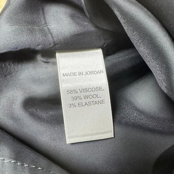 Theory Rev Korka Black Fit & Flare Sleeveless V-neck Crepe Dress Size 4 Piping - Picture 9 of 10